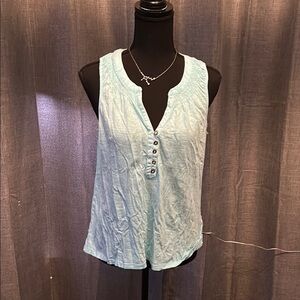 Lilly Pulitzer Blue Buttoned Relaxed Tank Top